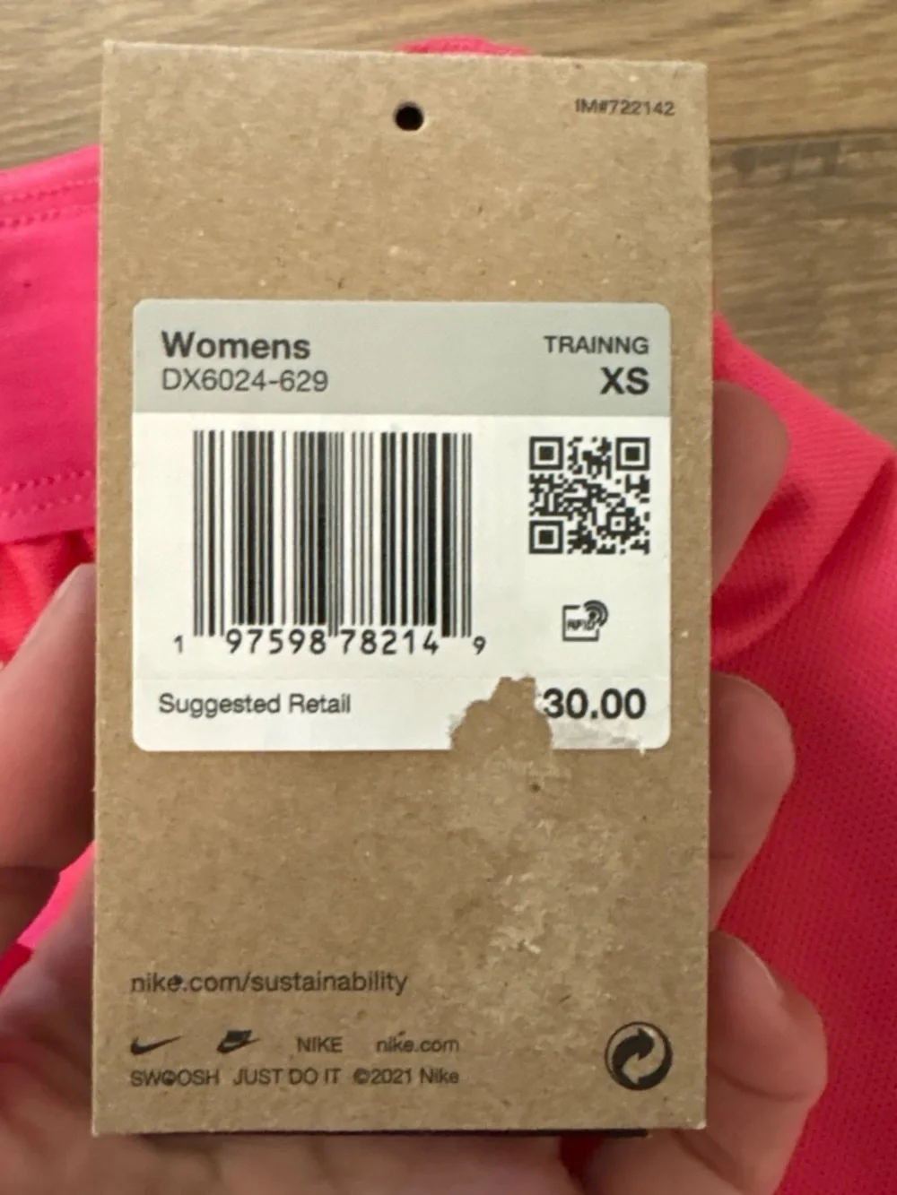 Nike Women's Hot Pink Athletic Shorts with Elastic Waist